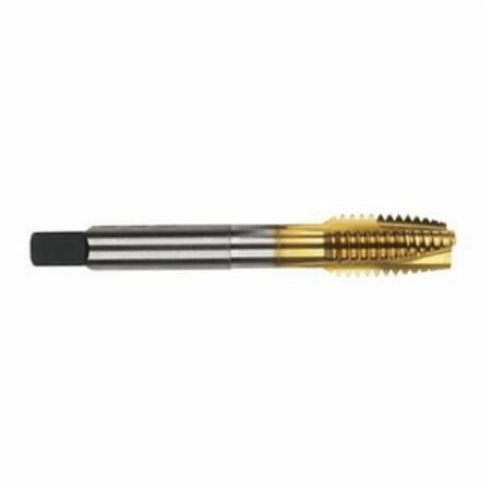 Spiral Point Tap, Series 2090G, Imperial, UNC, 789, Plug Chamfer, 4 Flutes, HSS, TiN Coated, Righ